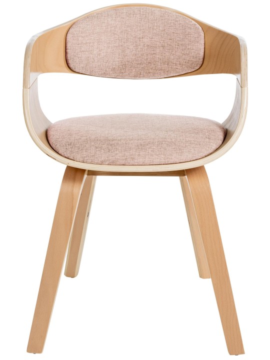 Sæt med 2 stole Kingston stof, natur/creme