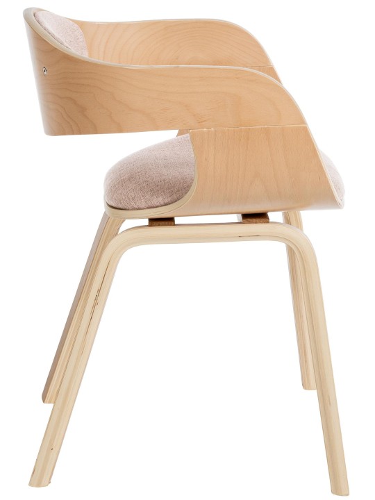 Sæt med 2 stole Kingston stof, natur/creme