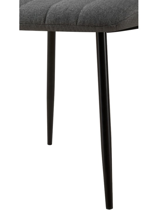 Stol Dijon stof, mørkegrå