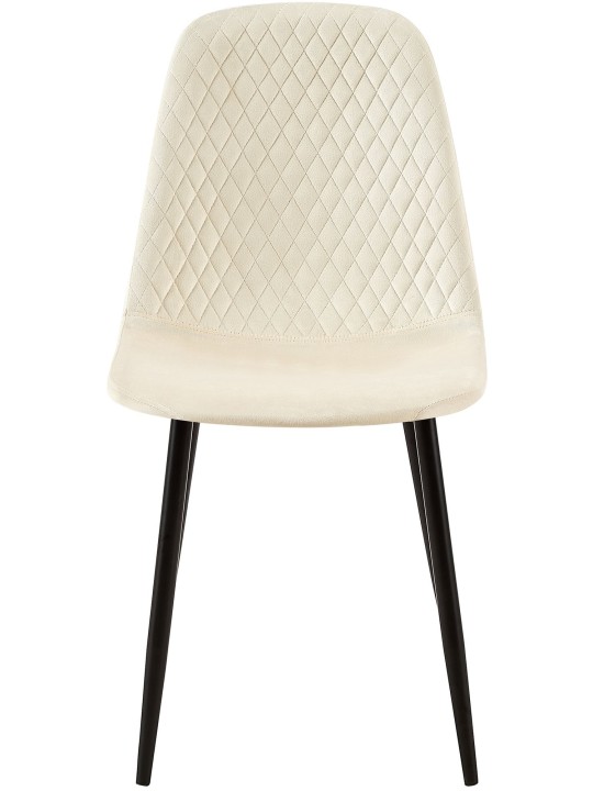 Sæt med 4 stole Giverny velvet, creme