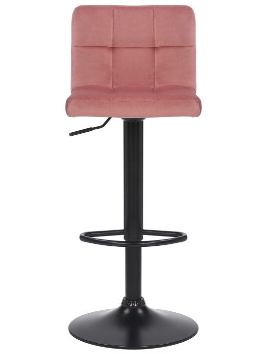 Sæt med 4 barstole Feni fløjl, pink