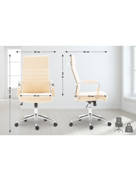 Kontorstol Columbus, creme