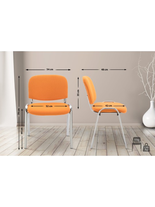 Besøgsstol Ken C stof, orange Besøgsstol Ken C stof, orange