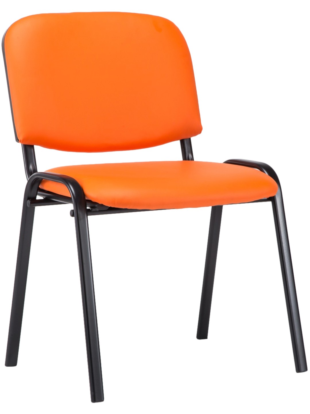 Besøgsstol Ken imiteret læder, orange