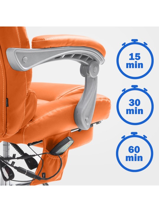Pacific kontorstol med massagefunktion V2, orange