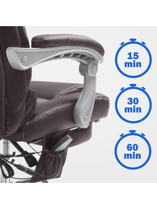 Kontorstol Pacific med massagefunktion V2, brun