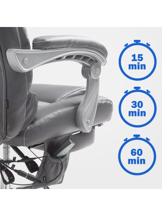 Kontorstol Pacific med massagefunktion V2, grå