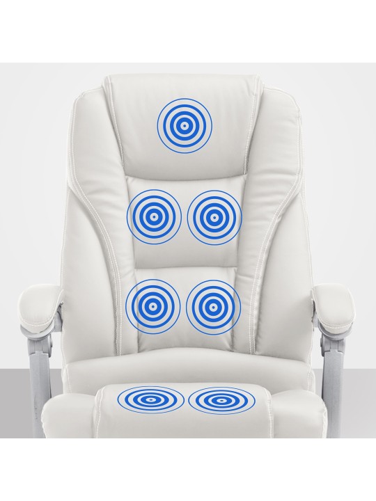 Kontorstol Pacific med massagefunktion V2, hvid