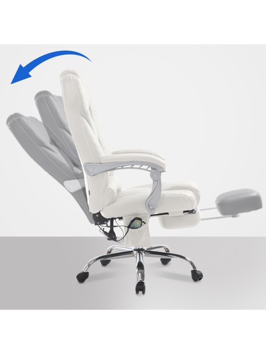 Kontorstol Pacific med massagefunktion V2, hvid