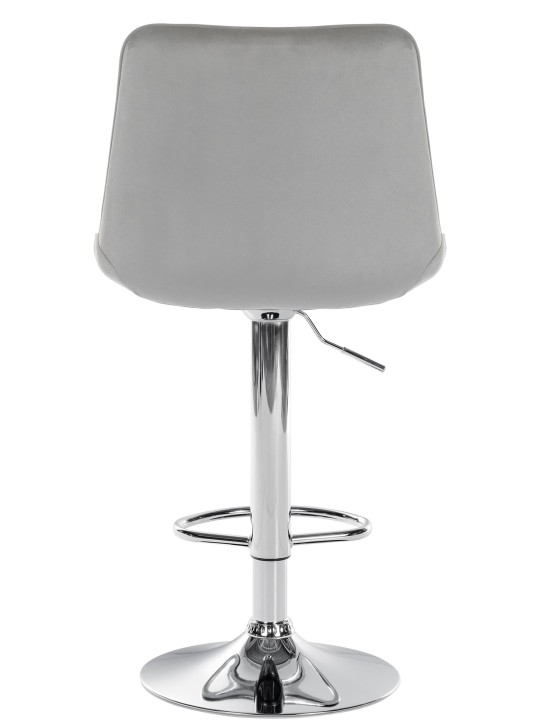Sæt med 2 barstole Toni velour chrome, grå