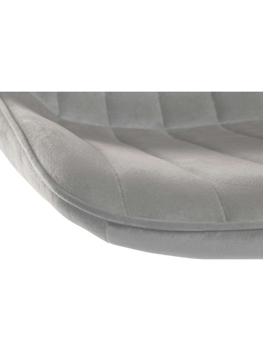 Sæt med 2 barstole Toni velour chrome, grå