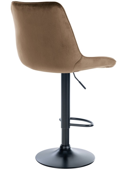 Sæt med 2 barstole Toni velvet, brun
