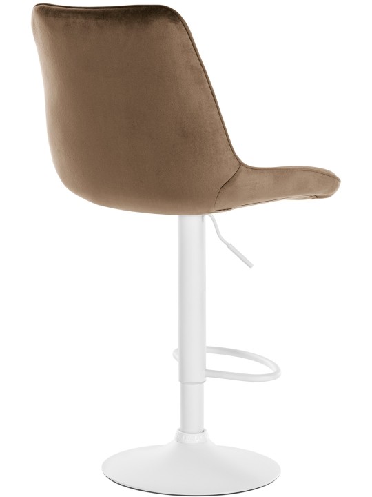 Sæt med 2 barstole Toni velvet, brun