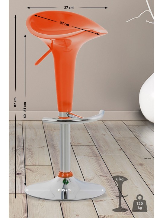 Barstol Sadel, orange