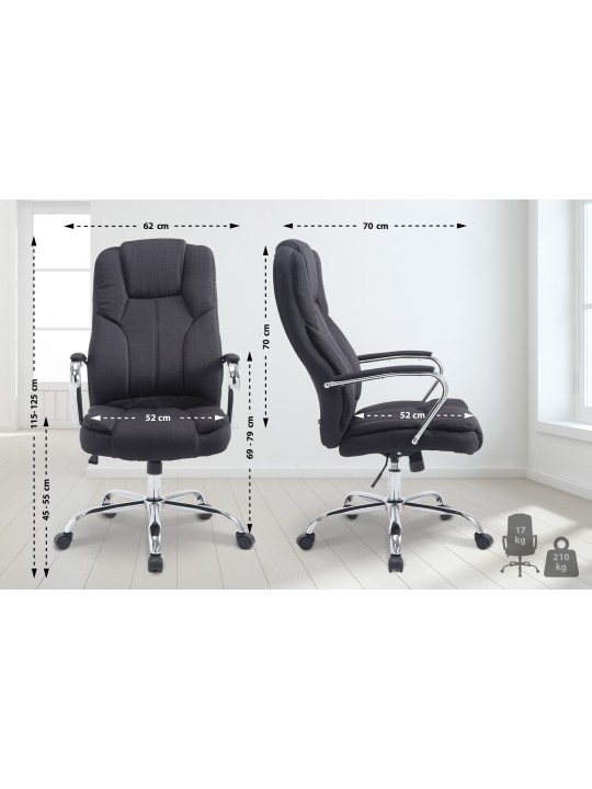 Kontorstol BIG Xanthos stof, sort