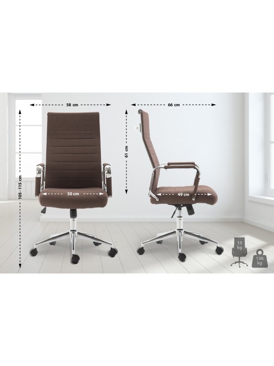 Kontorstol Columbus stof, brun Kontorstol Columbus stof, brun