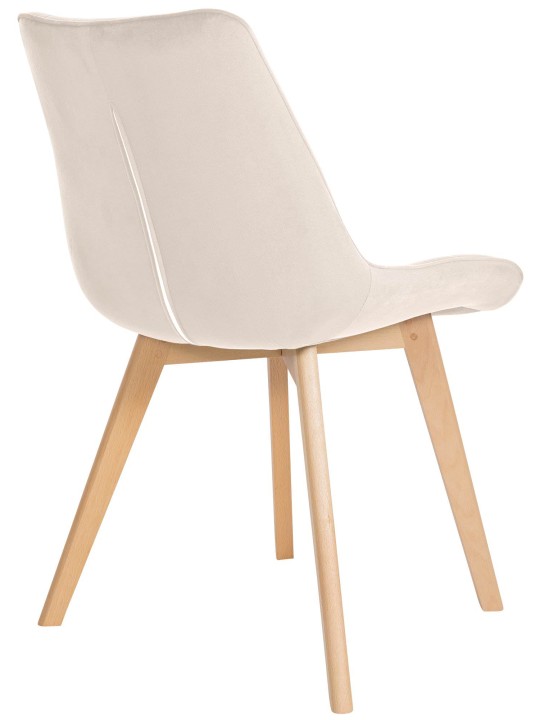 Stol Brook fløjl, creme