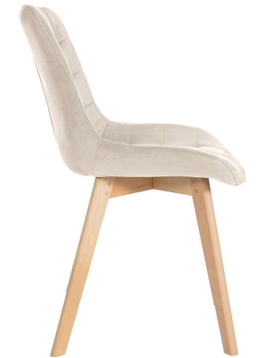 Sæt med 2 stole Brook velvet, creme
