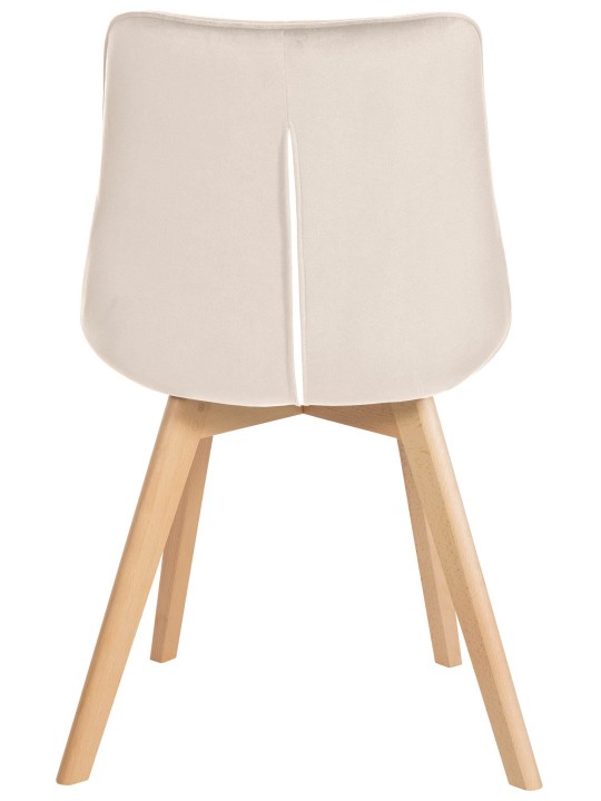 Sæt med 2 stole Brook velvet, creme