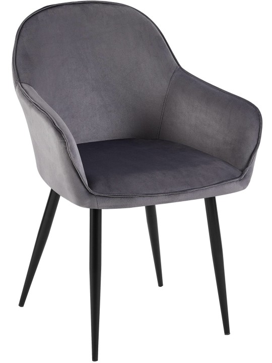 Boise Velvet Spisestuestol, mørkegrå Boise Velvet Spisestuestol, mørkegrå