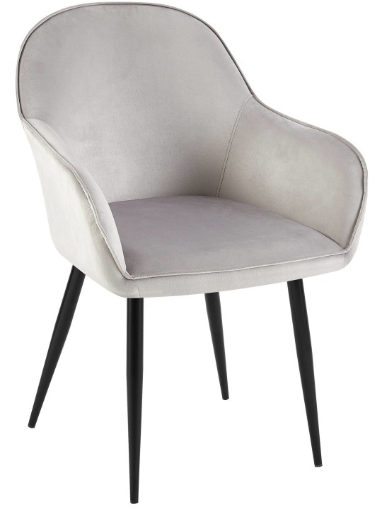 Boise Velvet Spisestuestol, grå
