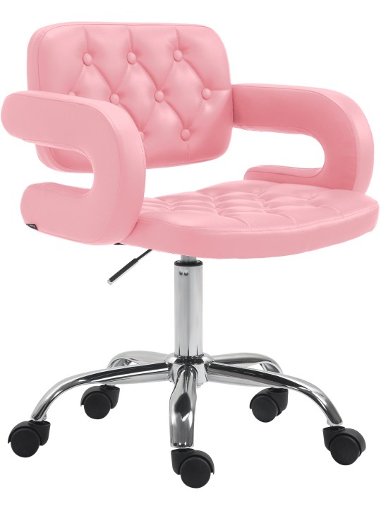 Arbejdsskammel Dublin imiteret læder, pink Arbejdsskammel Dublin imiteret læder, pink
