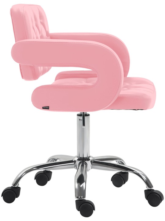 Arbejdsskammel Dublin imiteret læder, pink Arbejdsskammel Dublin imiteret læder, pink
