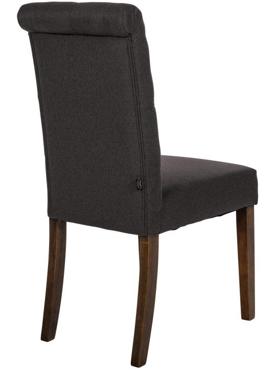 Sæt med 2 spisestuestole Lisburn Stof, sort