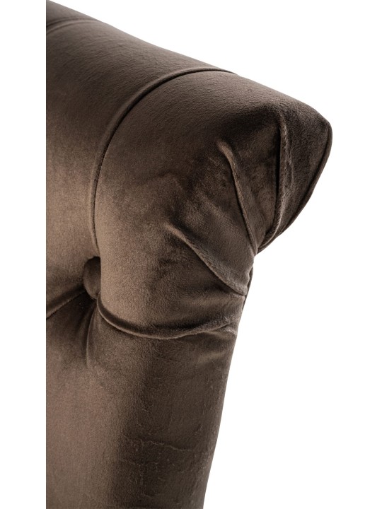 Sæt med 2 spisestuestole Lisburn velvet, brun