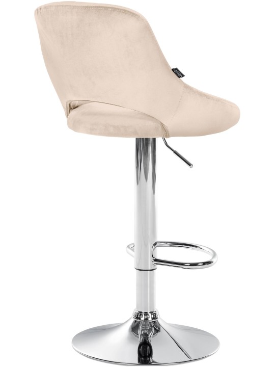 Barstol Milet fløjl krom, creme