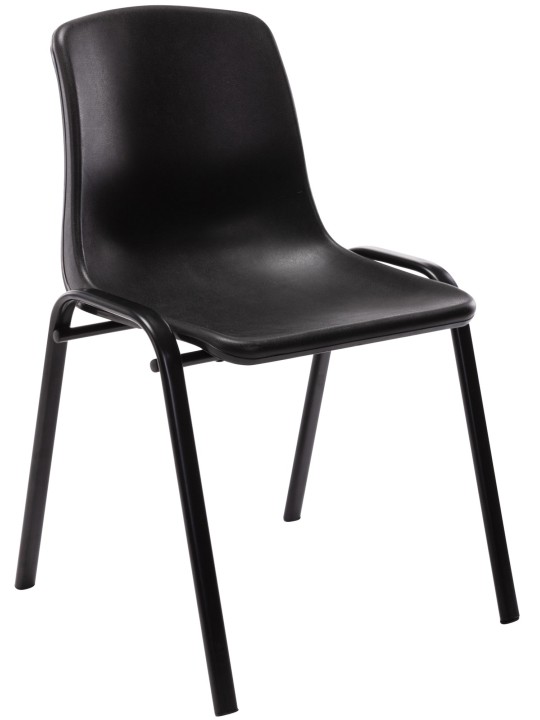 Stabelstol Nowra plast, sort