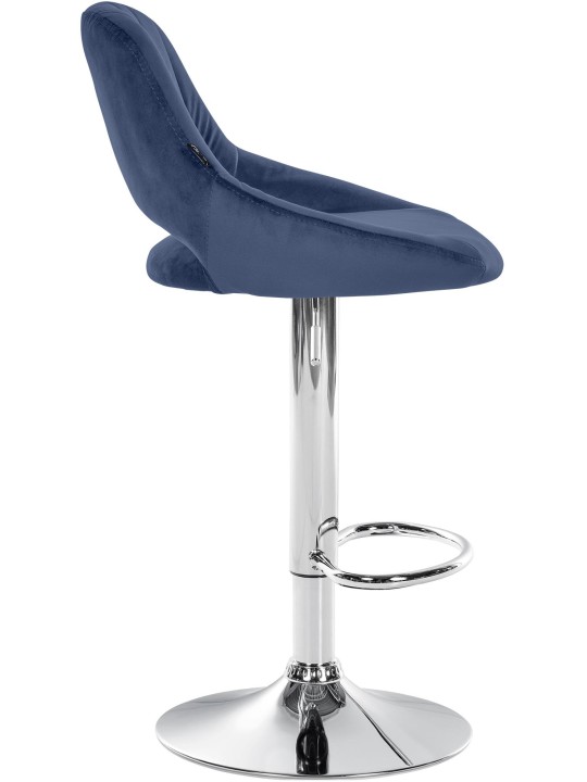 Sæt med 2 barstole Milet velvet C, blå