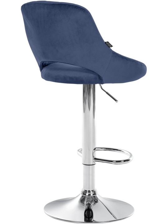 Sæt med 2 barstole Milet velvet C, blå