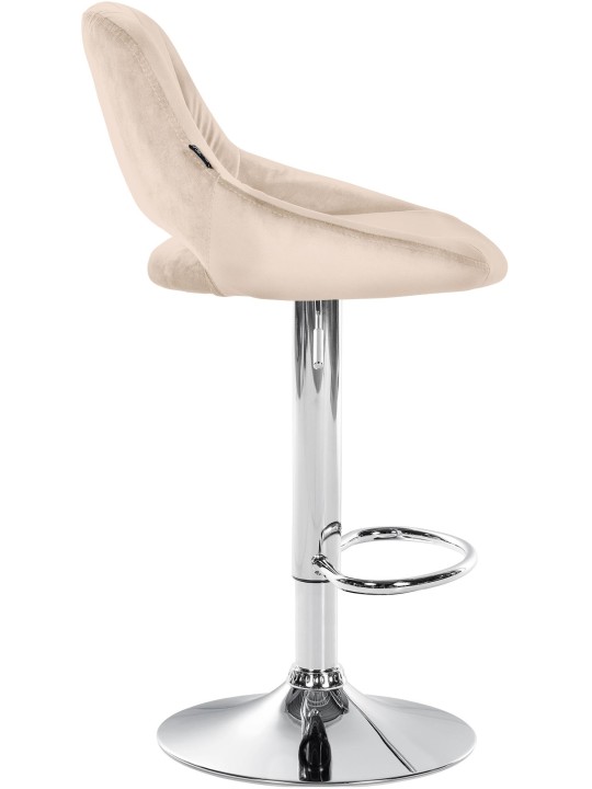 Sæt med 2 barstole Milet velvet C, creme
