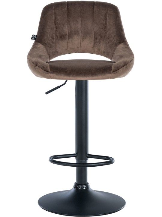 Sæt med 2 barstole Milet velvet B, brun