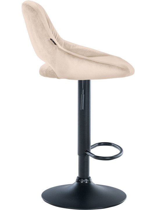 Sæt med 2 barstole Milet velvet B, creme