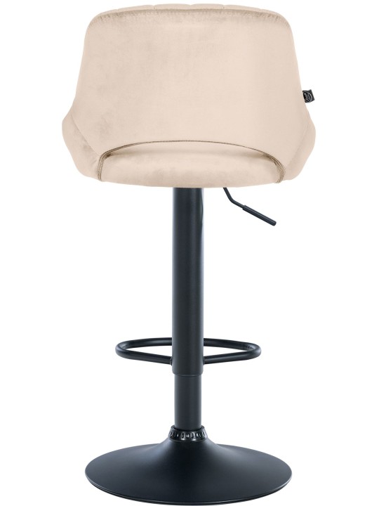 Sæt med 2 barstole Milet velvet B, creme