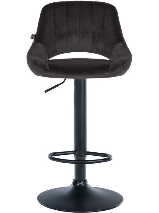 Sæt med 2 barstole Milet velvet B, sort