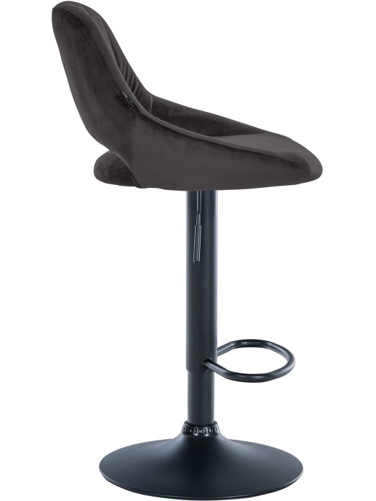 Sæt med 2 barstole Milet velvet B, sort