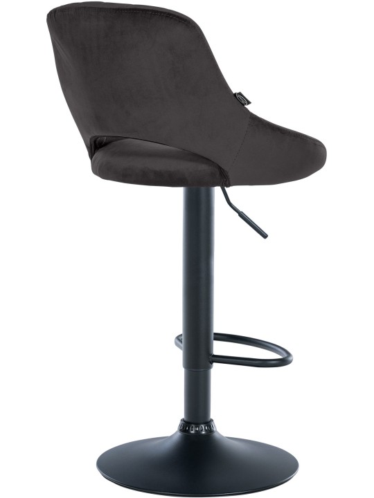Sæt med 2 barstole Milet velvet B, sort