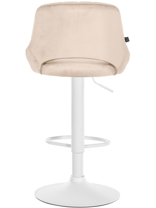 Sæt med 2 barstole Milet velvet W, creme
