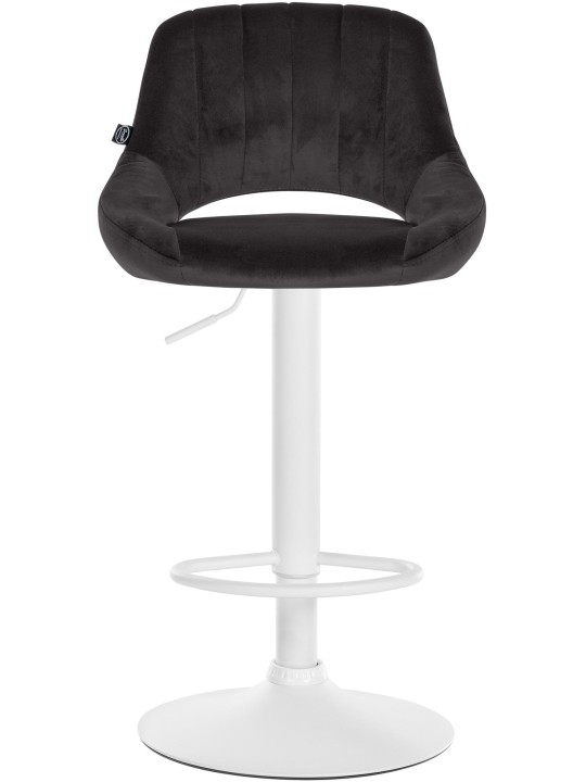 Sæt med 2 barstole Milet velvet W, sort