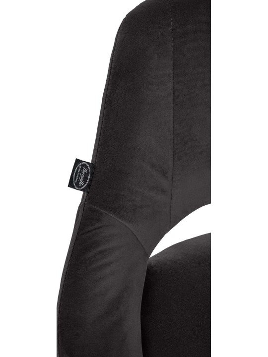 Sæt med 2 barstole Milet velvet W, sort