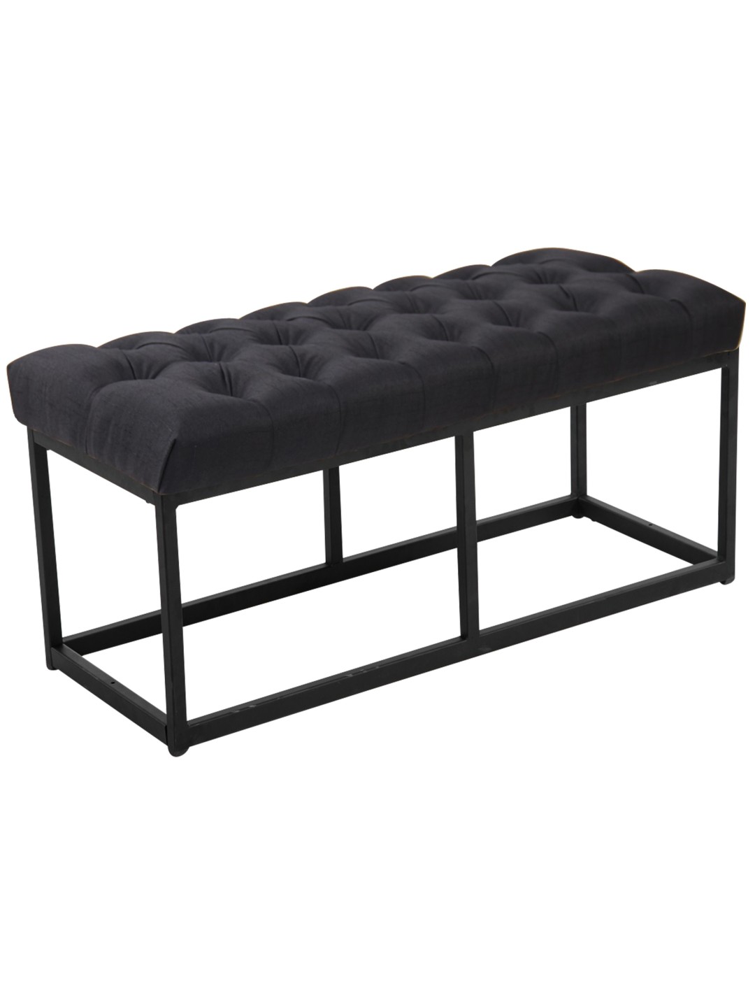 Bænk Amun stof 100 cm, sort