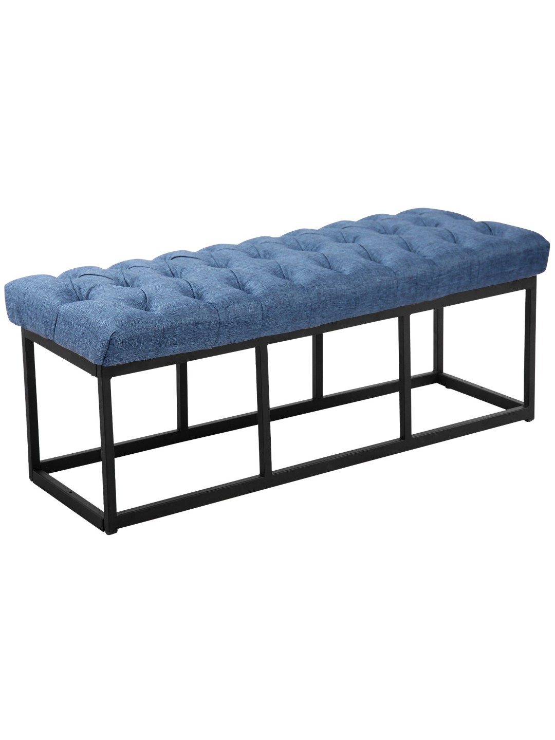 Bænk Amun stof 120 cm, blå