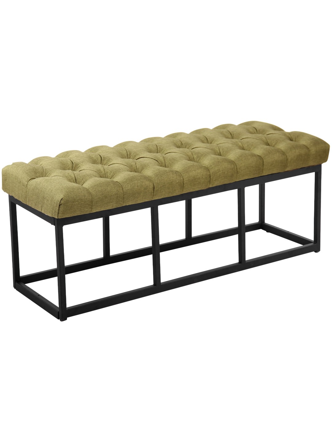 Bænk Amun stof 120 cm, grøn