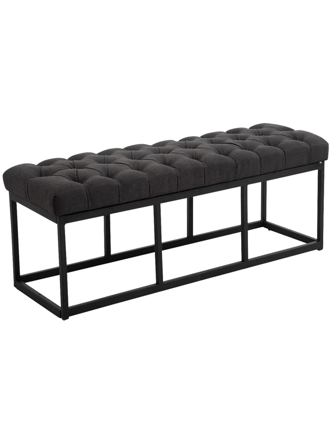 Bænk Amun stof 120 cm, sort