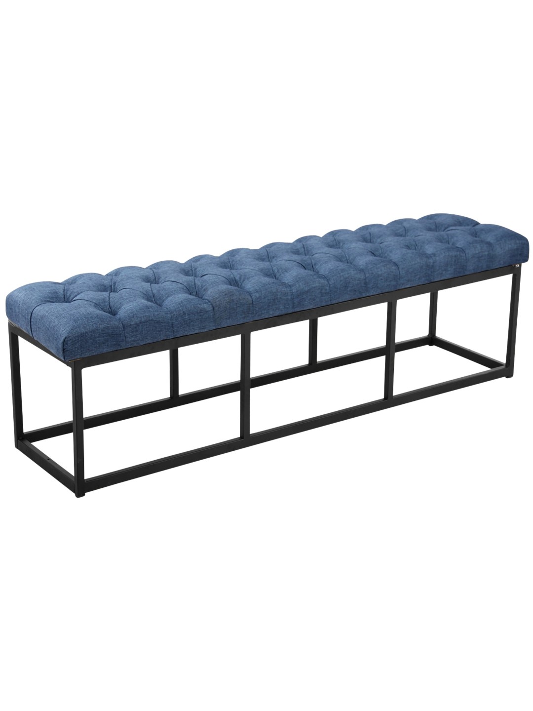 Bænk Amun stof 150 cm, blå