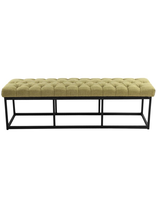 Bænk Amun stof 150 cm, grøn Bænk Amun stof 150 cm, grøn