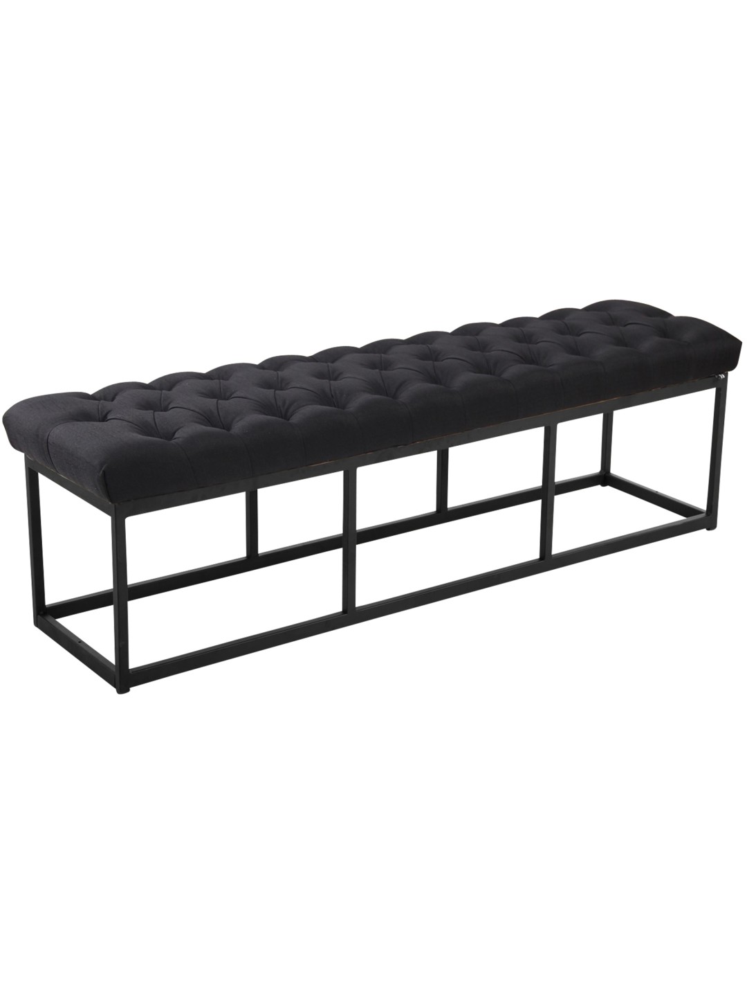 Bænk Amun stof 150 cm, sort
